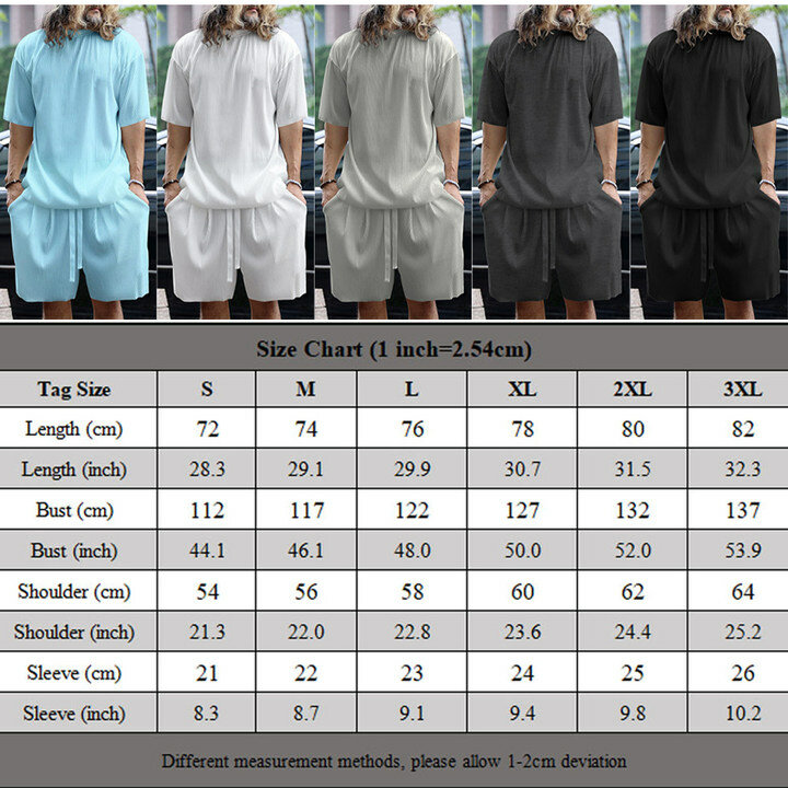 Men Shorts Shorts O Neck Polyester Regular Short Sleeve Shorts Slight Stretch Solid Color Sports Suit Summer Stylish