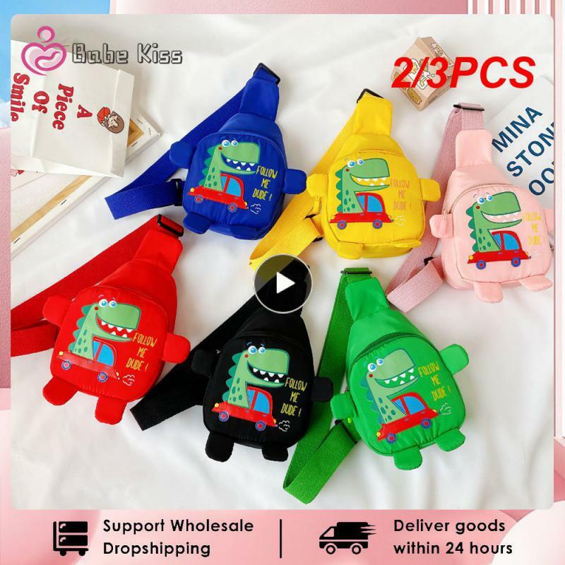 Cute Cartoon Dinosaur Mochilas para bebê, Kindergarten Schoolbag para crianças, meninos mochilas escolares, animais ajustáveis, criança, 2 pcs, 3pcs