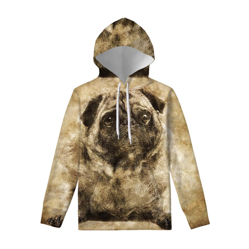 Sweat à capuche imprimé chien 3D pour hommes et femmes, sweat-shirt décontracté, sweats à capuche mignons, vêtements de haute qualité, nouvelle mode