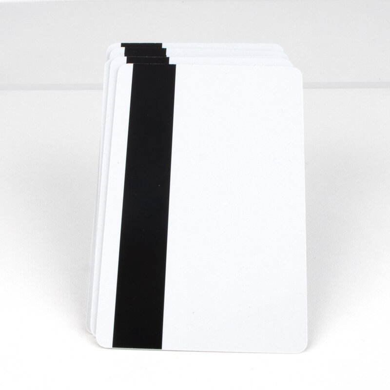 빈 MSR605X MSR606 CR80 Hico 마그네틱 스트라이프 플라스틱 카드, ISO 표준 크기 인쇄 가능한 흰색 PVC 카드, 10 개, 20 개, 50 개