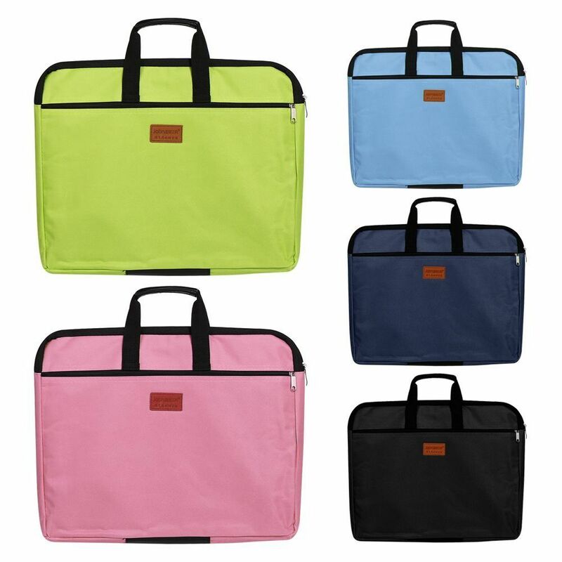 A4 Portable File Bag Canvas Oxford Cloth Multi-layer Information Bag File Bag Student Stationery Bags Zipper Bag Office Supplies