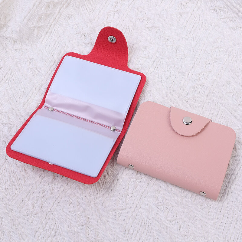 24 Bits Credit Kaarthouder Business Bank Card Pocket Pu Grote Capaciteit Card Cash Opslag Clip Organizer Case Id Houder pouch