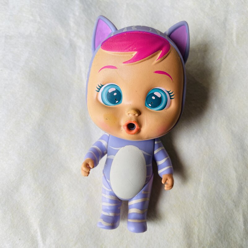 Muñeca de bebé original de 12cm para niña, 3D juguete de simulación, animal lindo creativo, regalo de cumpleaños para niños