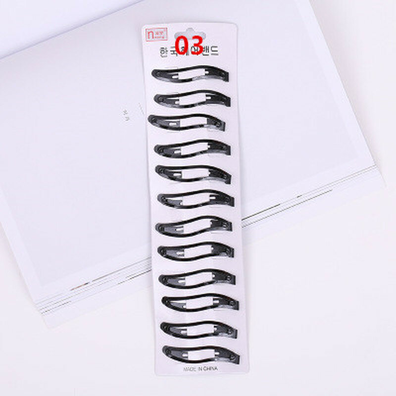 Hot Sale Portable Black Snap Hair Clips Women Girls Hairpins Barrettes Hairgrips Child Headwear Hair Styling Tools Accessories