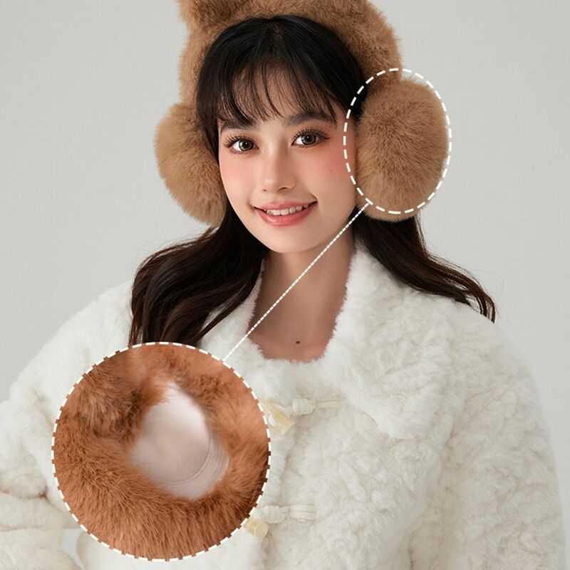 Bären ohren warme Ohren schützer Mode faltbare weiche Ohr abdeckungen Winter Outdoor Ohr wärmer für Frauen