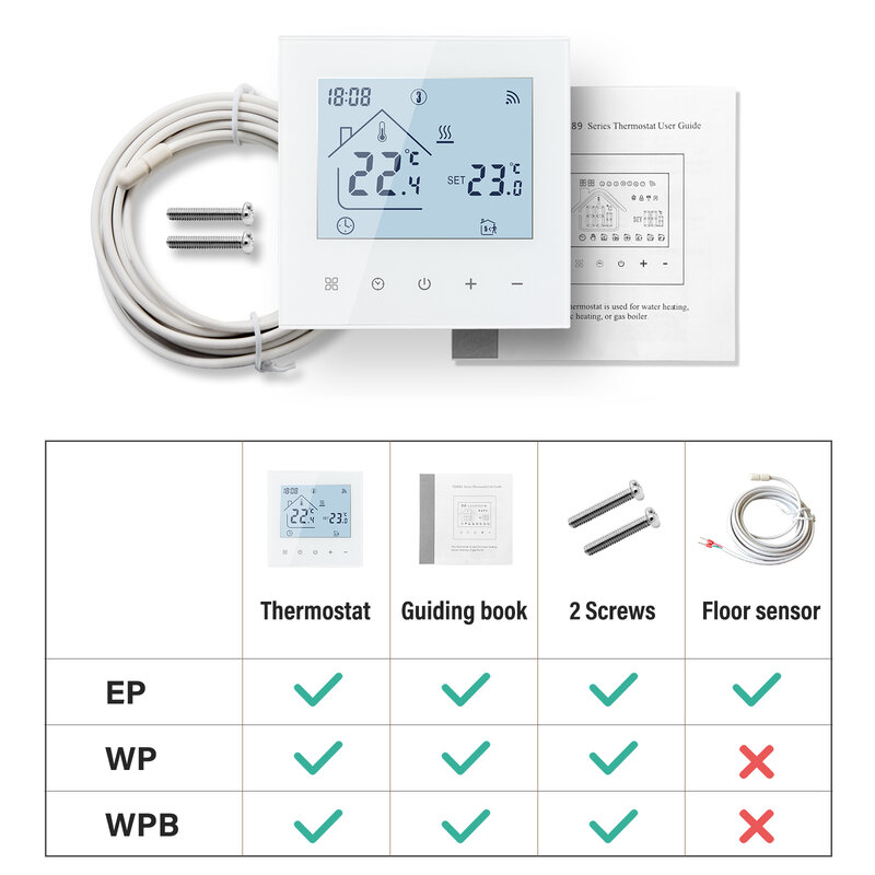 Beok-Tuya termostato calefacción WiFi inteligente programable para habitación, Gas boiler, calefacción eléctrica de suelo caliente, regulador de temperatura, Alexa
