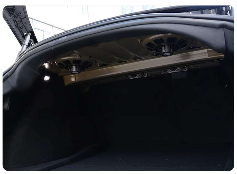 Cubierta de placa de maletero para Tesla Model 3 Highland, Protector de carga, Protector de entrada de carga + adornos de inserción lateral, 2024/2018-2023