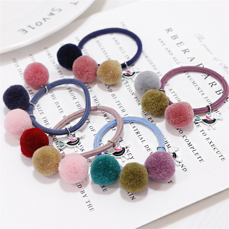 18mm/25mm Multicolor Pompom Fluffy Ball Kids Hairband Handmade Material Jewelry Accessorie Home Ornament Clothing Decoration