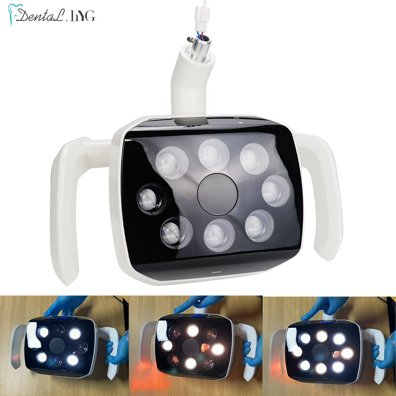 Lámpara de operación Dental de 8LEDs para implante de silla Dental, luz LED sin sombras con clínica de inducción, blanqueamiento Dental