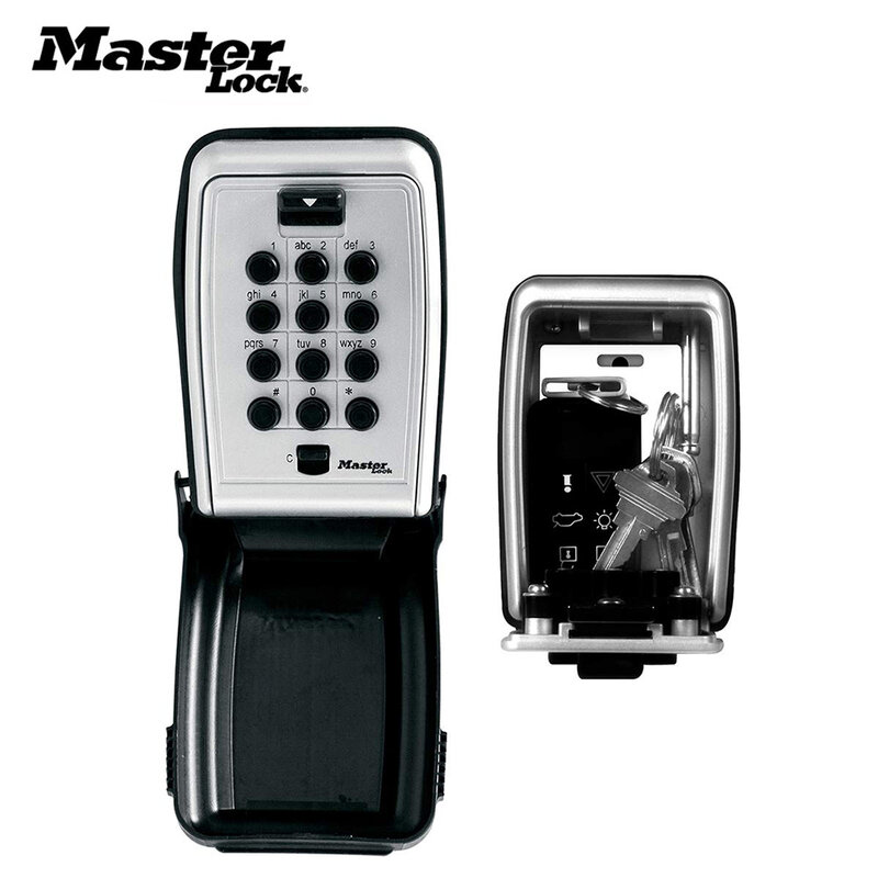 Master Lock Key Lock Box, Push-Button Cofre, montado na parede, intempéries, ao ar livre Código Resettable, Casa, 5423D