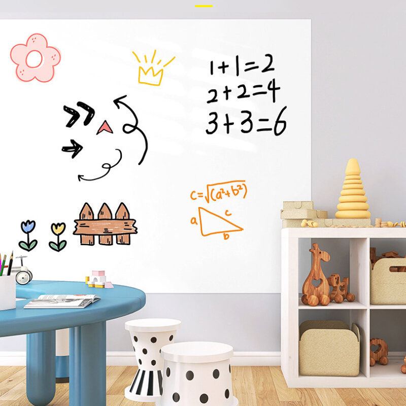 Whiteboard Wall Sticker - Premium Static Cling, No Damage to Wall, Easy to Clean and Reuse - Perfect for Home, School and Office