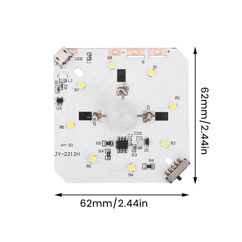 Smart Human Body Sensoren Modul LED Nachtlicht Infrarot Human Body Sensor USB-Aufladung mit Lichtsensor weiß/warmes Licht