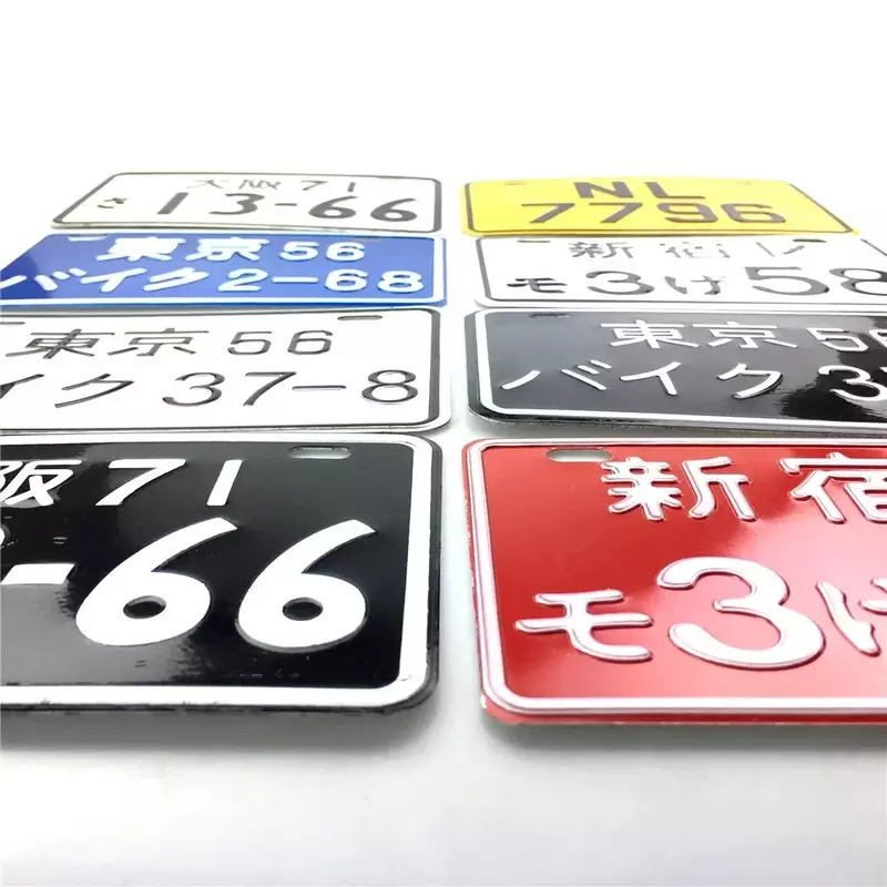 Nomor Mobil Universal plat nomor Jepang aluminium Tag balap sepeda motor grosir