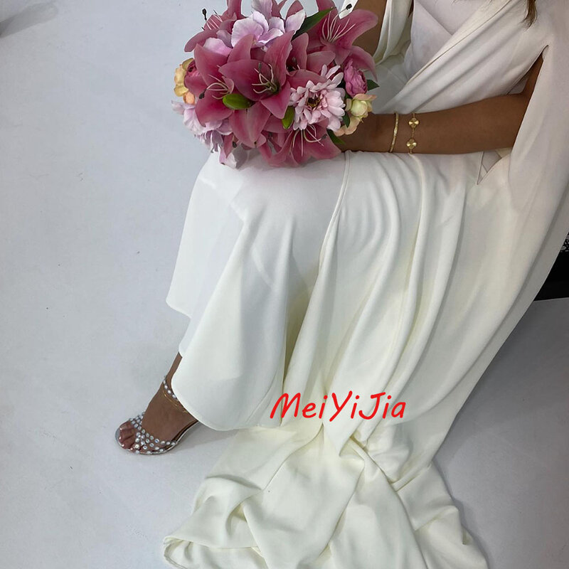 Meiyijia  Evening Dress Floor-Length Mermaid Square Neckline Crepe Saudi  Arabia  Sexy Evening Birthday Club Outfits Summer 2024