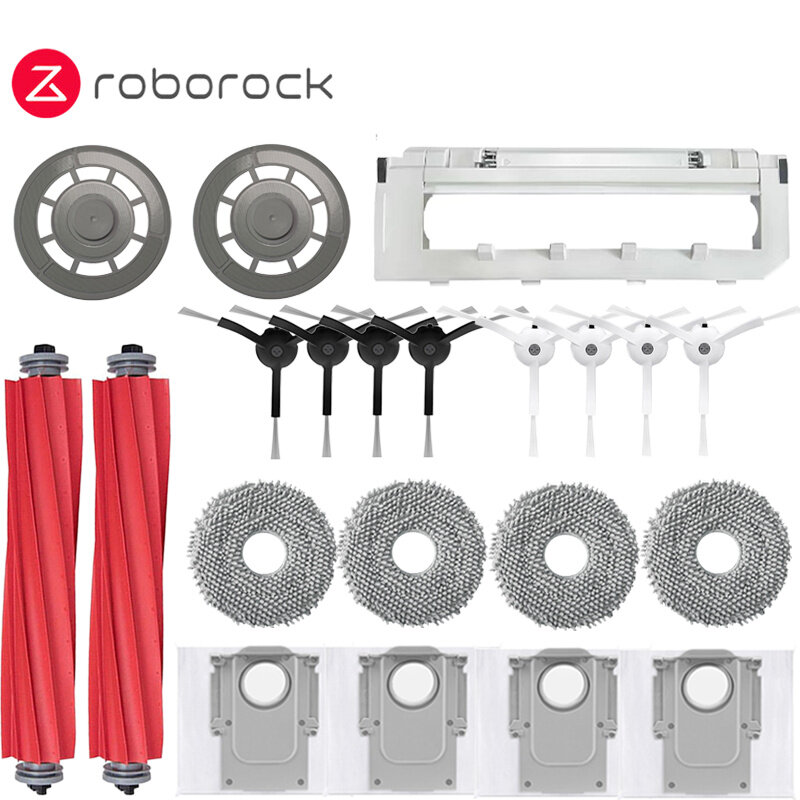Roborock Q Revo / P10 A7400RR Robot vakum pembersih aksesori sisi utama sikat penyaring Hepa kain pel suku cadang tas Debu