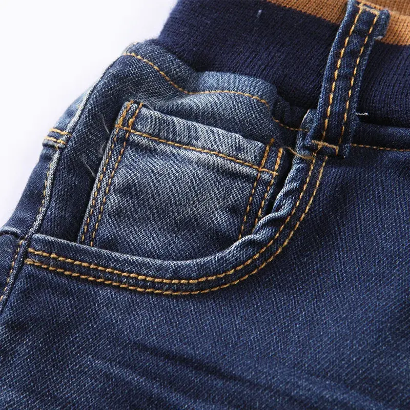 IENENS Jeans Anak Laki-laki Pakaian Bayi Celana Klasik Pakaian Denim Anak Laki-laki Kasual Celana Panjang Bowboy 5-13Y