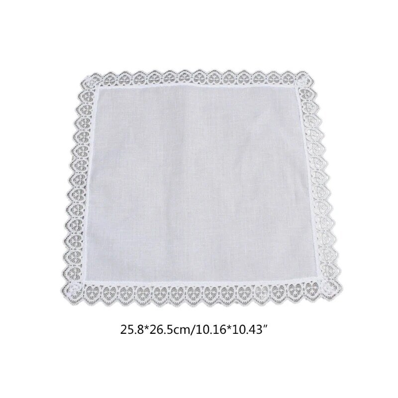 Weiße Taschentuch Frauen Taschen tücher Baumwoll spitzen besatz super weich wasch bar Taschentuch Brusttuch Tasche Spitzen besatz Taschen tücher