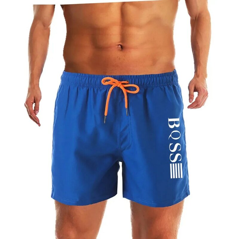 Spodenki męskie letnie spodenki strój kąpielowy dla mężczyzn markowe stroje plażowe Sexy kąpielówki męskie stroje kąpielowe z niską talią oddychająca odzież plażowa
