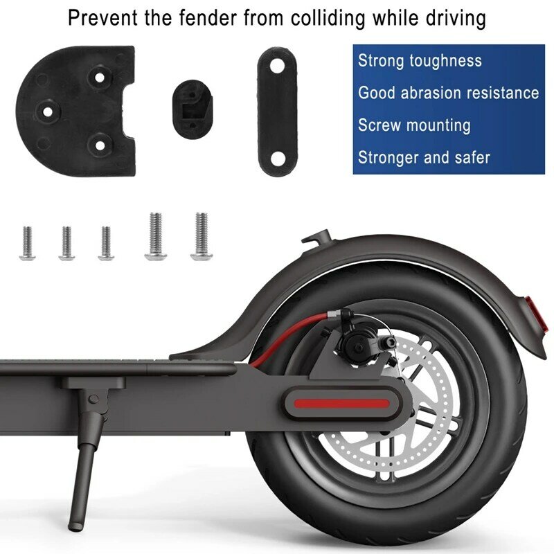 Modified 10-Inch Heightened For Xiaomi Electric Scooter Rear Fender Set Pro 1S Tail Light Front Fender Parts