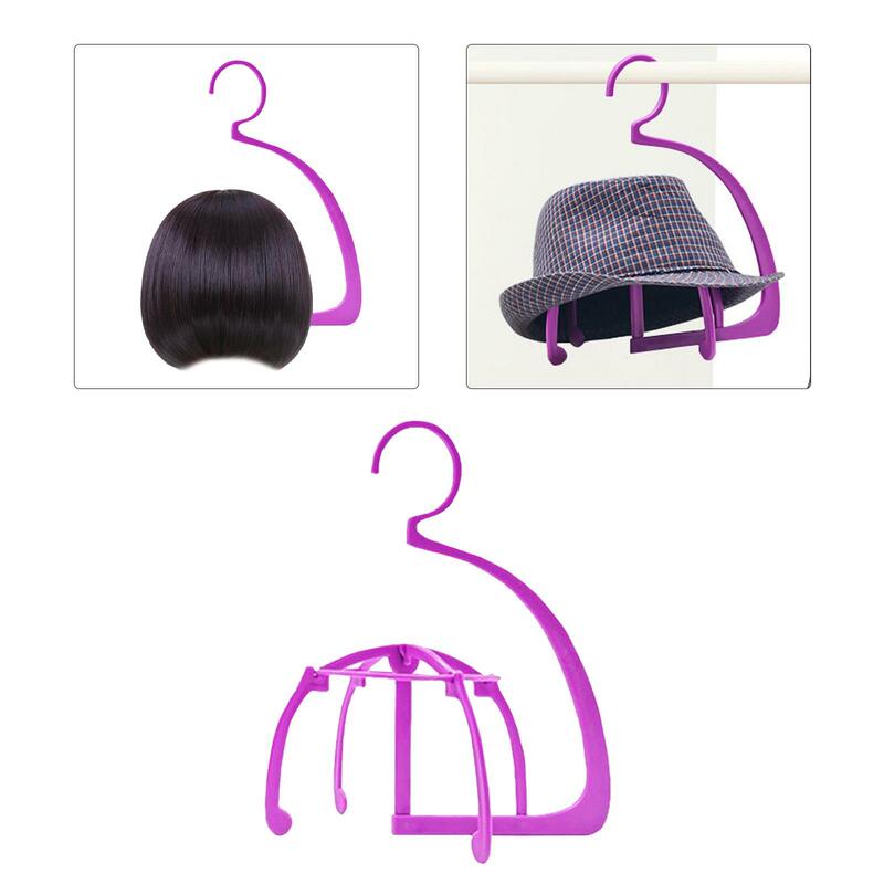 2xWig Stand Foldable Wigs Hanging Holder Wig Dryer for Women Girl Suspended