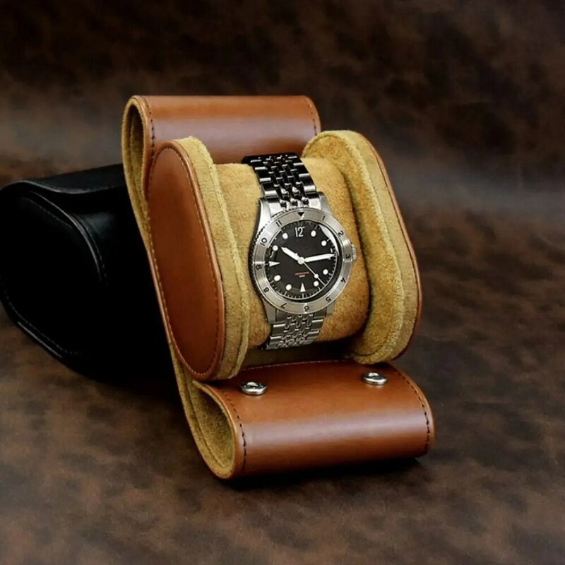 Rotolo di orologio portatile con Slot 1/2/3 borsa per esposizione di orologi da polso in PU durevole custodia per orologi in pelle antipolvere retrò confezione per orologi