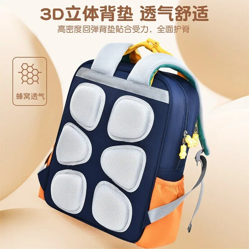 Школьный рюкзак для девочек, милый легкий непромокаемый ранец с рисунком из мультфильма для облегчения нагрузки и защиты позвоночника, детский рюкзак