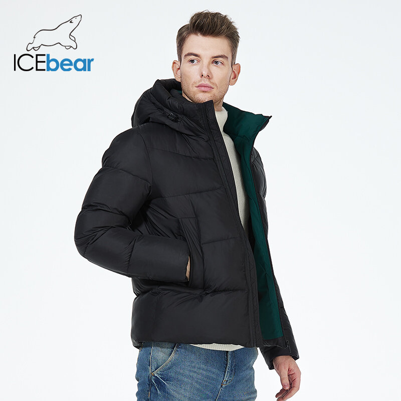 Icebear-カジュアルな冬のコート,男性用,厚くて暖かい綿,Mwd3479i,2023