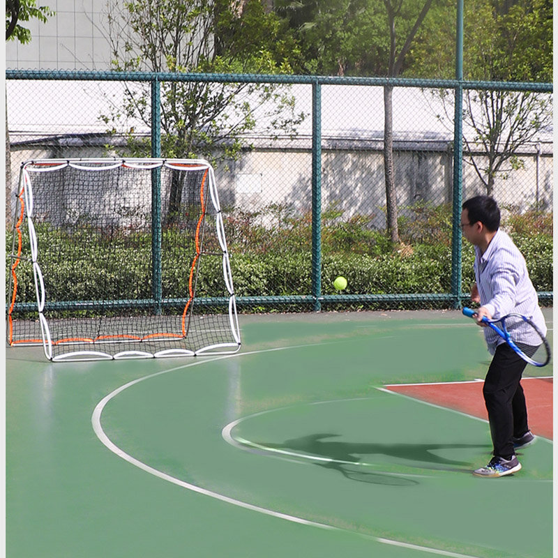 Tenis jaring melengkung nilon latihan tunggal pemain ganda 8 tingkat penyesuaian bantalan beban kuat
