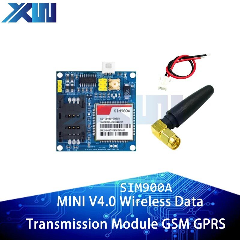 وحدة نقل البيانات اللاسلكية ، مجموعة ألواح GPRS GSM مع هوائي ، ميني V4.0 ، C83 ، SIM900A ، SIM900