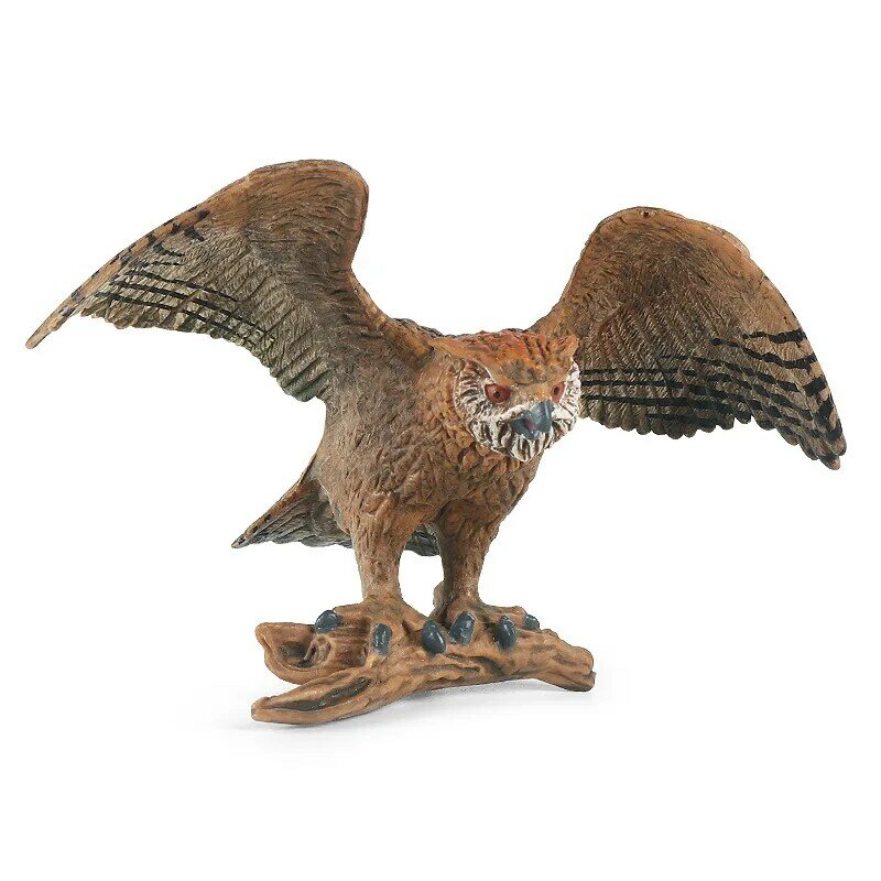 Modelo de Animal de simulación de pájaro sólido para niños, adorno decorativo de búho, Animal de juguete de plástico
