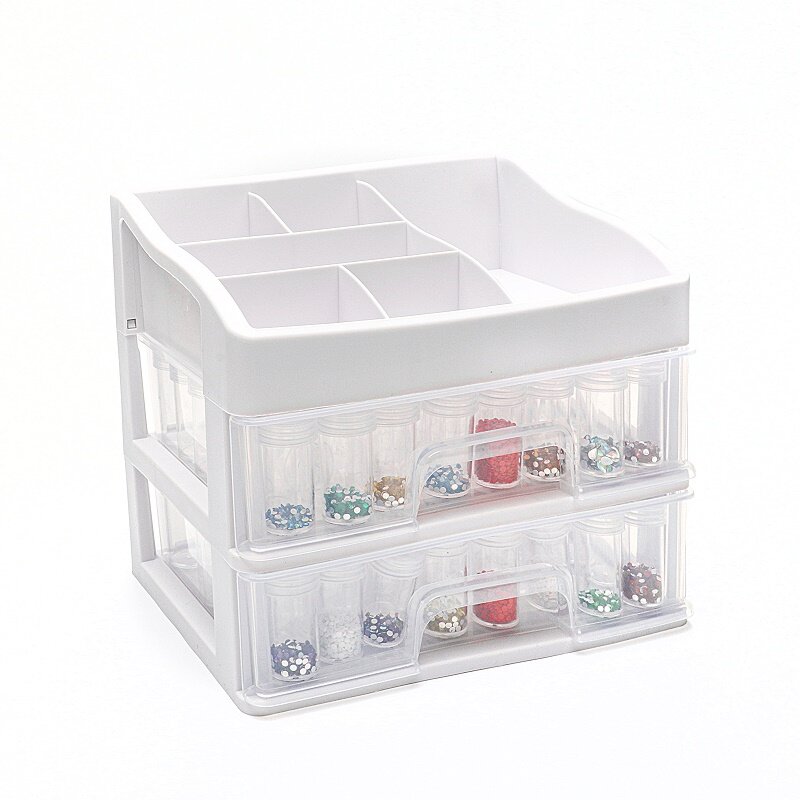 صندوق تخزين أدوات رسم الماس 3 طبقات ، يشمل 96 زجاجة ، وصل حديثًا
