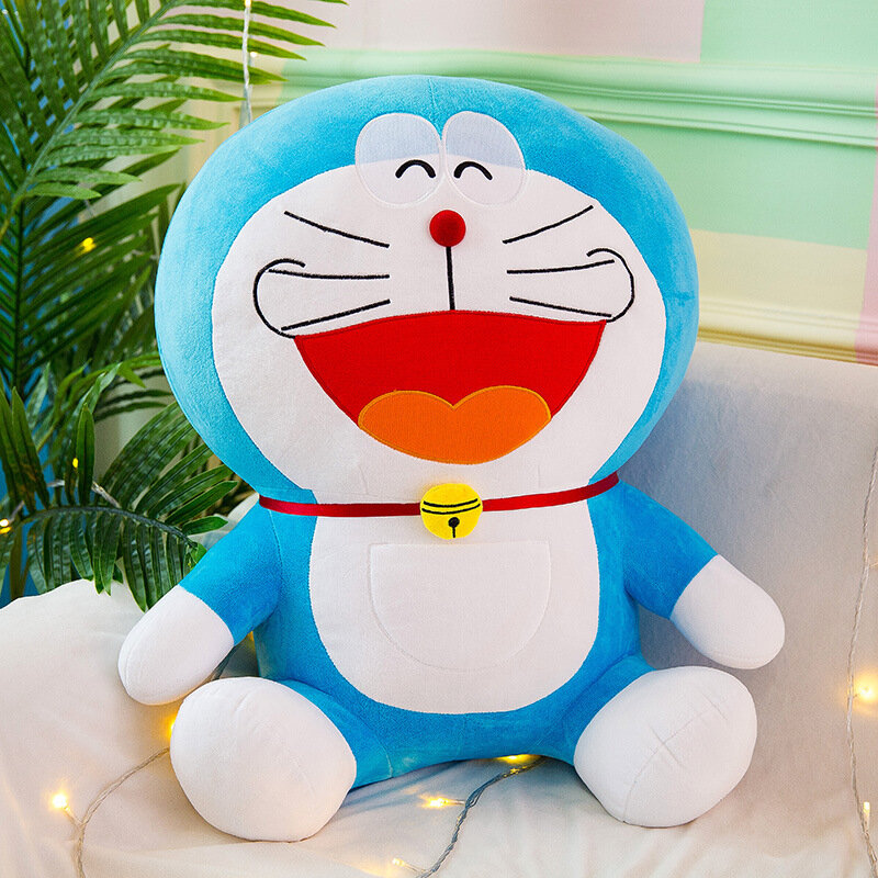 Animado Doraemon Brinquedos de Pelúcia, Bonecas Gatos Bonitos, Almofada de Pelúcia Macia para Bebês Crianças, Presente Anime, de alta qualidade, 23-48cm