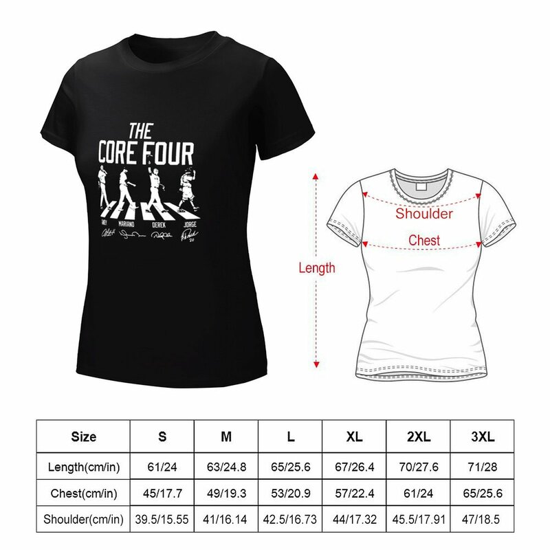 THE CORE FOUR STREET CROSSWALK HALL OF FAME FUNNY T-shirt Female clothing Blouse white t shirts for Women