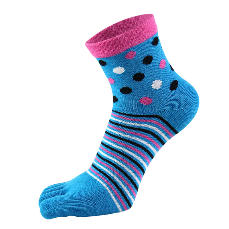 Novo algodão toe meias feminino menina colorido cinco dedos meias de boa qualidade calcetines harajuku tornozelo meias moda