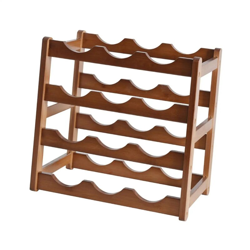 Wood Wine Rack Decor Durable Red Wine Display Wine Stand Wine Holder for Household Cabinet Countertop Dining Room Kitchen
