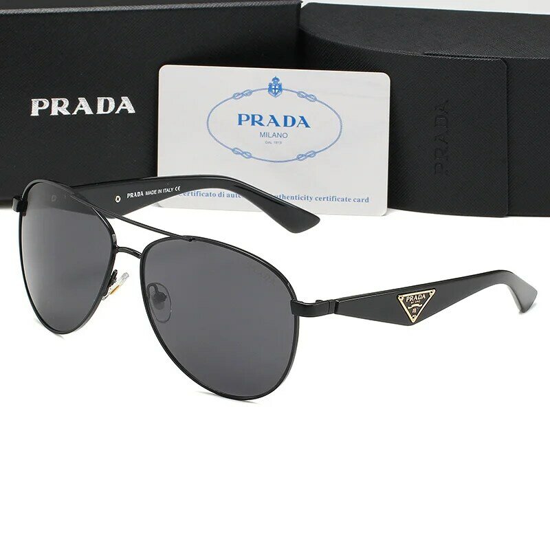 2024 Fashion Sunglasses Men Sun Glasses Women Metal Frame Black Lens Eyewear Driving Goggles UV400 B115