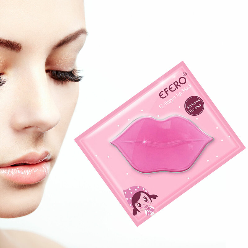 Cuscinetti in Gel per la cura delle labbra in cristallo di collagene prodotti per la cura della pelle cerotti per labbra in Gel rosa ottimo per idratare rimuovere la pelle morta maschera per le labbra