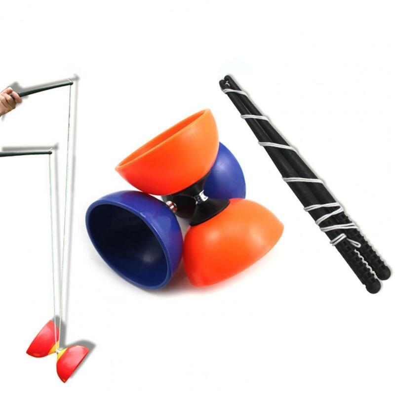 Diabolo chino yo-yo malabares Diabolo Bearing Diabolo con palillos de mano, cuerda, adultos, niños, equipo de Fitness al aire libre, juguete