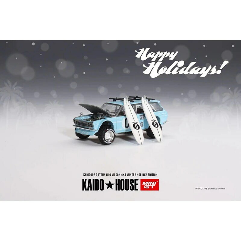 Minigt Op Voorraad 1:64 Kaido Huis 510 Wagen Surf Safari Rs Winter Spec Diecast Diorama Auto Model Collectie Miniatuur Carros Speelgoed