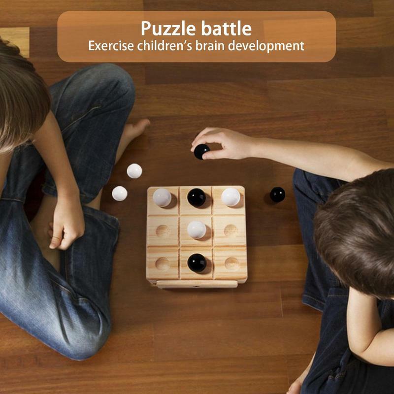 Permainan Xo untuk anak-anak permainan catur hitam dan putih permainan papan edukasi strategi interaktif permainan teka-teki otak permainan menyenangkan untuk orang dewasa dan