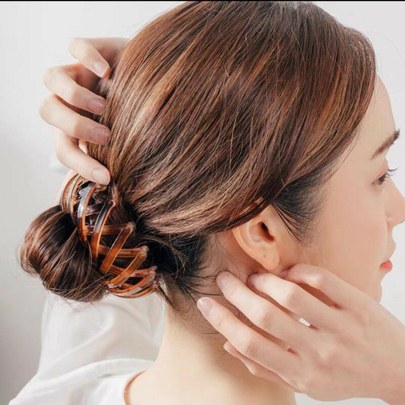 ポニーテールヘアクリップ,女性用,鳥の形,シンプルな魔法の毛皮,ヘアアクセサリー