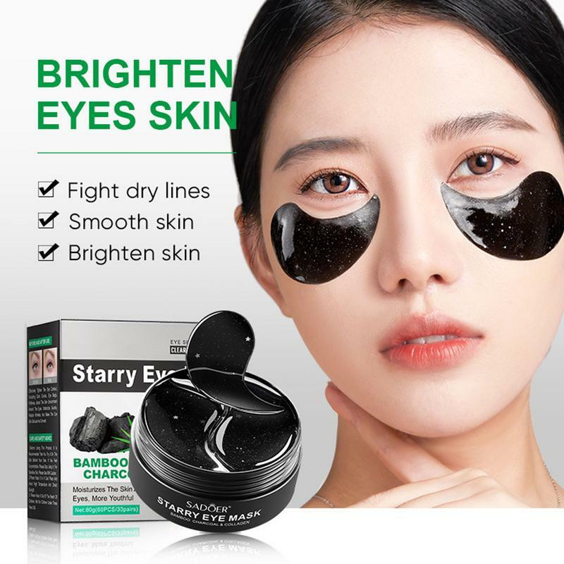 Augenklappe Hautpflege Bambus kohle Augen polster feuchtigkeit spendende Flecken zur Reduzierung von Augenringen Schwellungen Falten erhellen die Haut