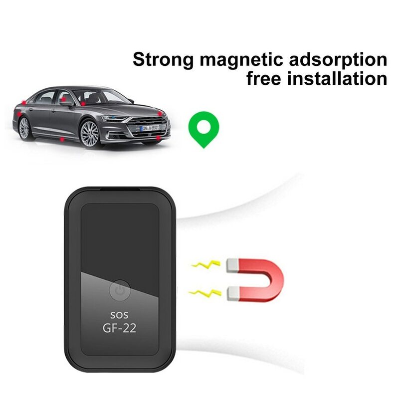 Magnético Mini Car GPS Tracker, Anti-Lost Gravação Dispositivo De Rastreamento, Controle De Voz, Telefone, WiFi, LBS, GF22