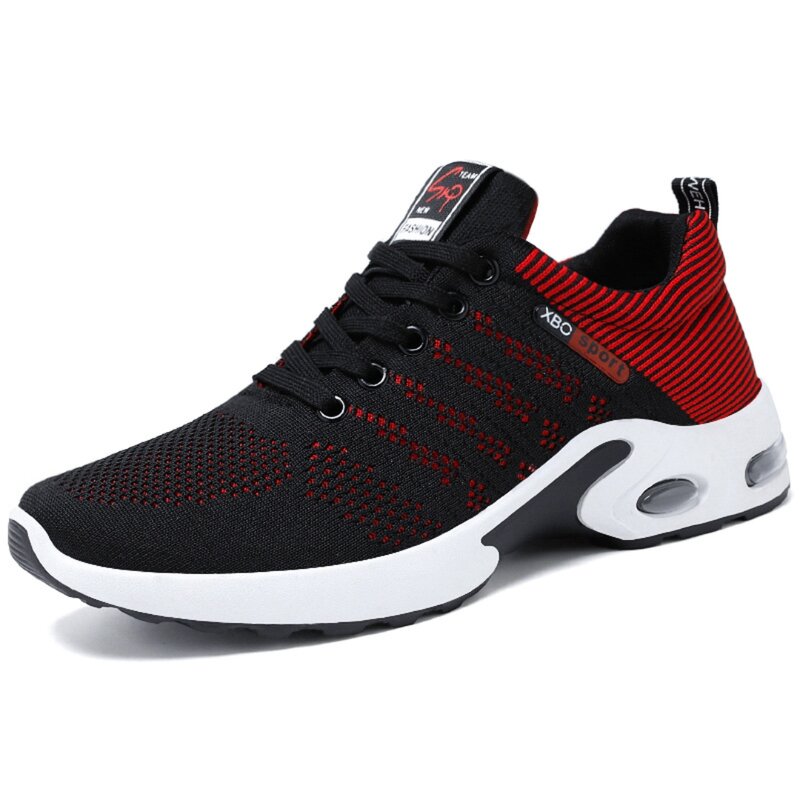 Shoes men new trend men's shoes breathable lace-up running shoes Korean version light casual sports shoes