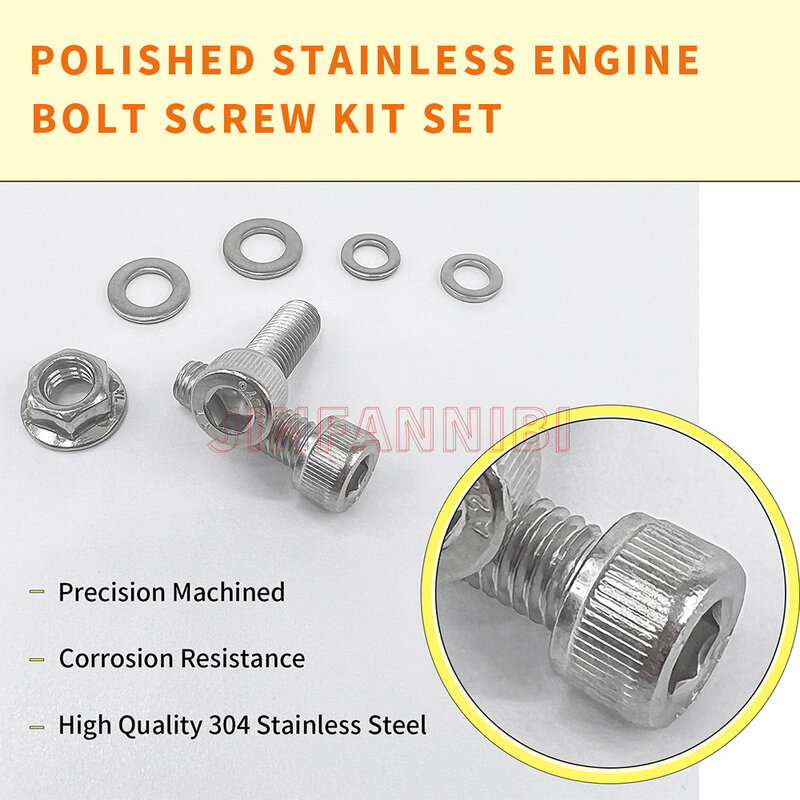 For Honda SPORTRAX TRX400EX TRX400X 102pcs Stainless Steel Engine Bolt Screw Kit