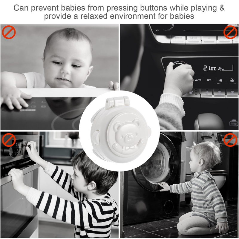 Capuchon de protection pour bouton de voiture pour enfants, housses de protection automatiques, verrouillage de sécurité pour bébé, clé de démarrage, ordinateur ABS, 4 pièces
