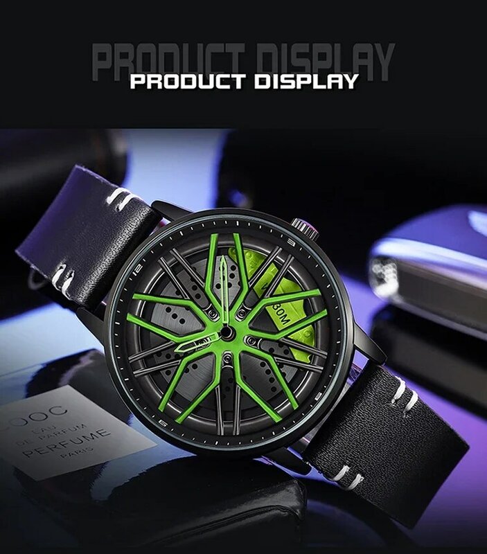 Sanda 1107 новые мужские модные крутые колеса персонализированные водонепроницаемые кварцевые часы с ремешком