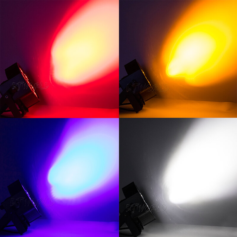 DJworld-Projecteur LED pio 7x18W/7x12W RGBWA + UV/RGBW, 4 Pièces, Contrôleur DMX Professionnel DJ Chang, Lumières pour Affichage de Feux de Son de ix