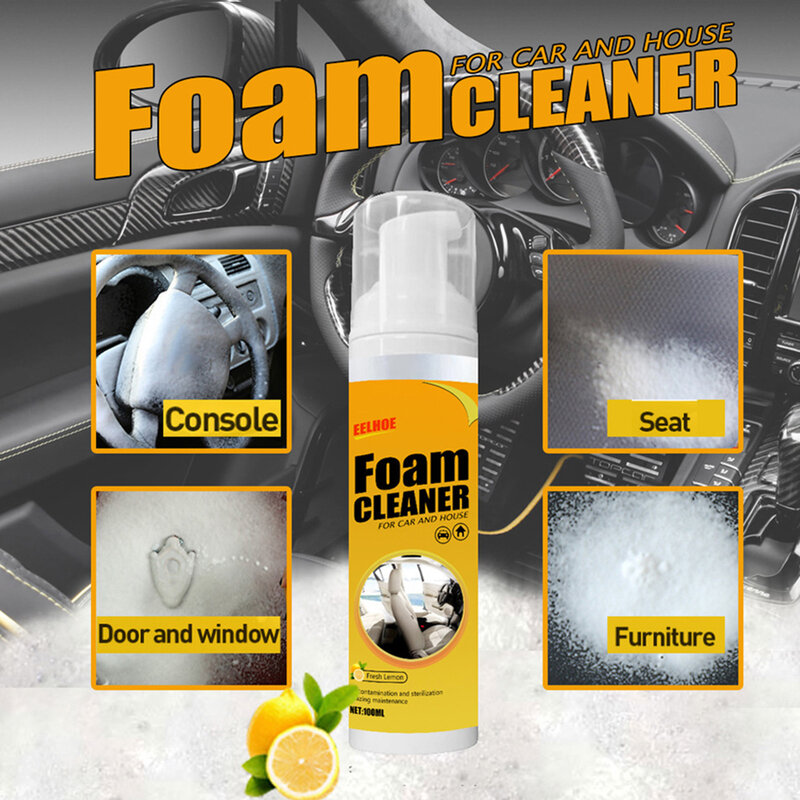 Limpiador de espuma multifuncional para coche, Spray eliminador de suciedad y grasa de óxido para todo tipo de interiores de vehículos, accesorios para automóviles espuma magica para limpieza de automovil