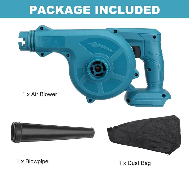 VIOLEWORKS 2200W Cordless Electric Air Blower & Suction Leaf Computer Dust Cleaner Collector Power Tools For Makita 18V Battery